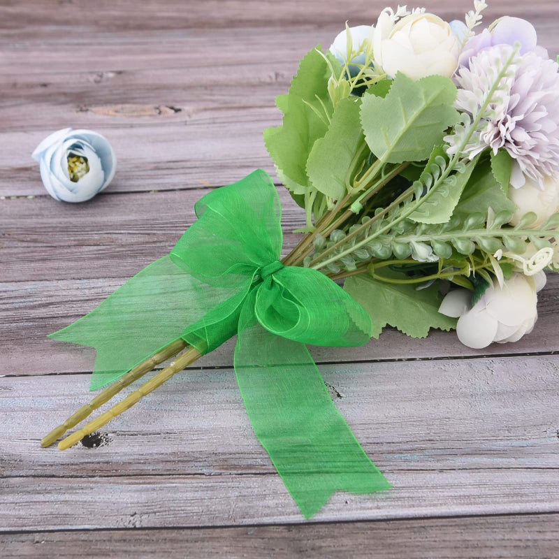 Hapeper 1-1/2 Inch Sheer Organza Ribbon  50 Yards/Roll (Green) - Image 5